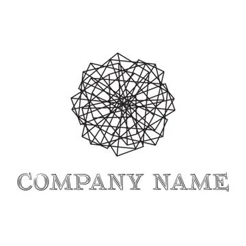 Abstract geometric linear logo. Snowflake. Vector. Stock Illustration