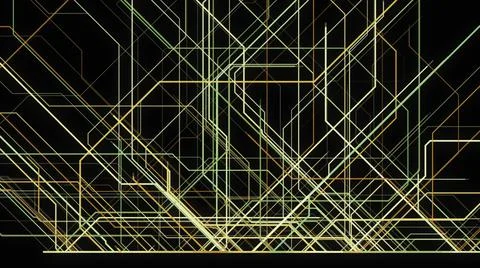 Abstract geometric lined pattern, motion graphics. Animation. Endless quantity Stock Illustration