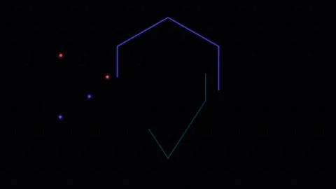 Abstract geometric lines and dots forming a minimalist digital composition Stock Footage 338311405