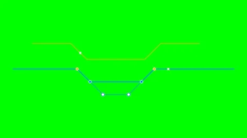 Abstract geometric lines and nodes forming a symmetrical digital structure Video stock 340904298