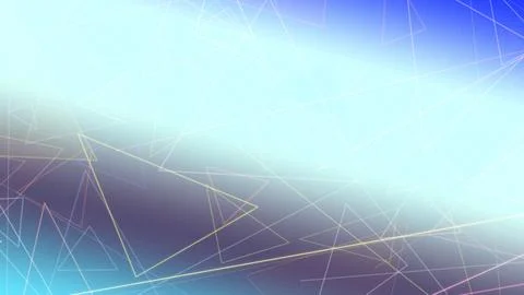 Abstract geometric lines and polygon network glow in blue and purple tones,.. Illustrazione stock