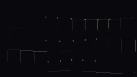Abstract geometric lines and shapes on dark background showing motion Stock Footage 336995279