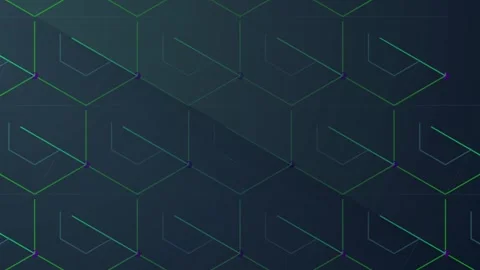 Abstract Geometric Lines and Shapes with a Dark Gradient Background Vídeo Stock 341926759