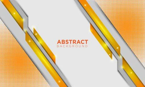 Abstract Geometric Lines Background with Gold Light Effect and halftones Stock Illustration