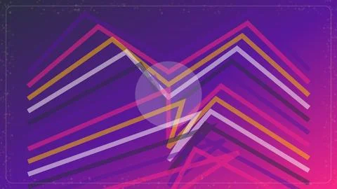 Abstract geometric lines background with vibrant purple gradient and centra.. Stock Illustration