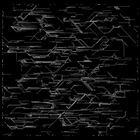 Abstract Geometric Lines on Black Background Creating Modern Technology Conce Stock Footage 341374307