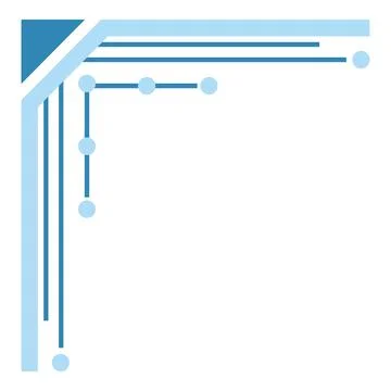 Abstract geometric lines corner border design Stock Illustration