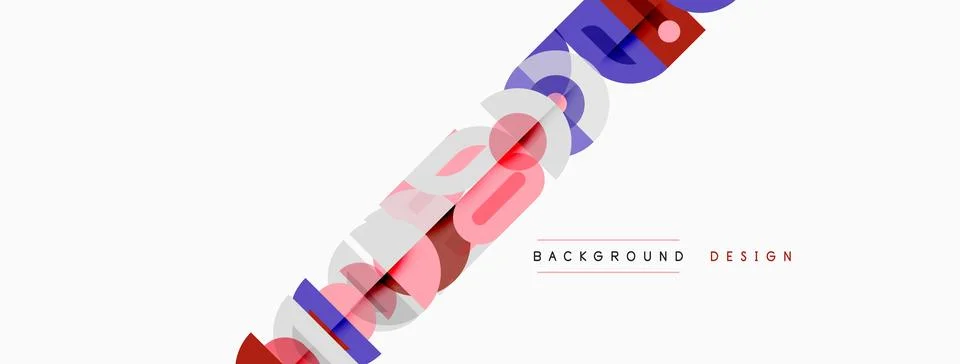 Abstract geometric lines create dynamic visual effect. Red, blue, purple hues Stock Illustration