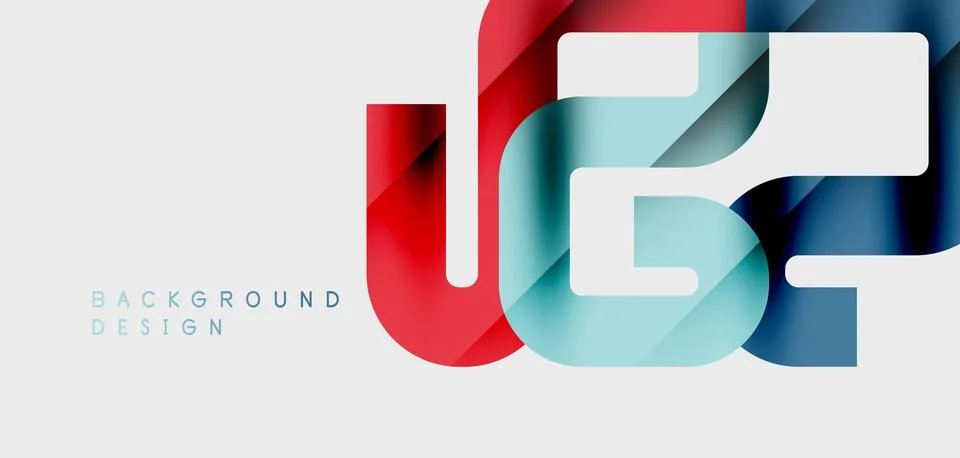 Abstract geometric lines create modern design. Red, blue, gray hues blend, Stock Illustration