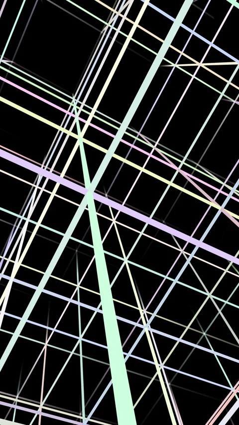 Abstract geometric lines creating a colorful grid pattern Stock Footage 340072000