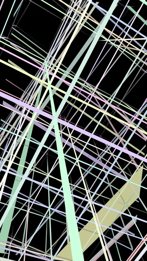 Abstract geometric lines creating a colorful grid pattern Stock Footage 340072287
