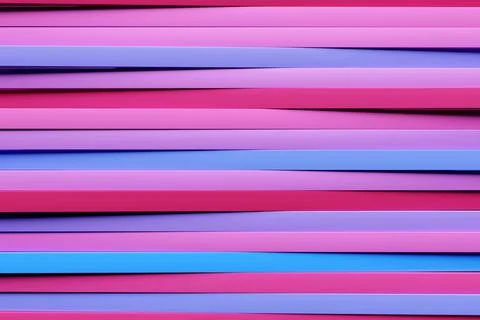 Abstract   geometric lines design element.  Blue  and pink horizontal striped Stock Illustration