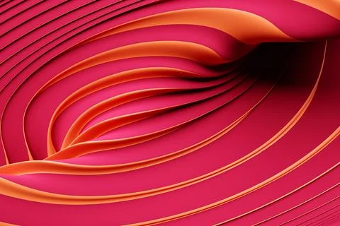 Abstract geometric lines design element.  Red and orange horizontal striped b Stock Illustration