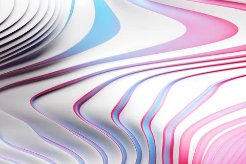 Abstract geometric lines design element.  Colorful  striped background. 3d il Stock Illustration