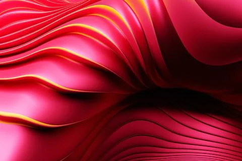 Abstract geometric lines design element.  Red and orange horizontal striped b Stock Illustration