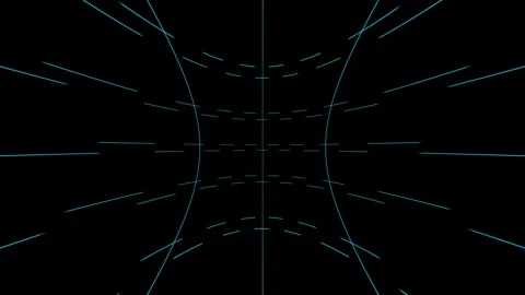 Abstract geometric lines expanding outwards from central nodes in a dark di.. Stock Footage 340903863