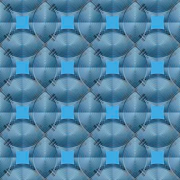 Abstract geometric lines flowers vector seamless pattern. Surface textured 스톡 일러스트