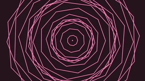 Abstract Geometric Lines Forming Concentric Patterns Background Video Loop Stock Footage 340378124