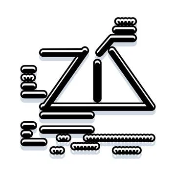 Abstract geometric lines forming letters and shapes Stock Illustration