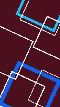 Abstract geometric lines intersect in deep maroon and electric blue, creati.. Stock Illustration