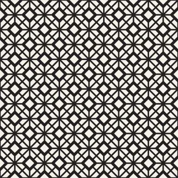 Abstract geometric lines lattice pattern. Seamless vector background. Subtle  Illustrazione stock