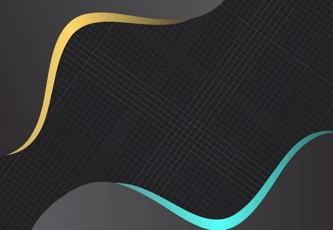 Abstract geometric lines pattern on black background. Elegant dark gray col.. Stock Illustration