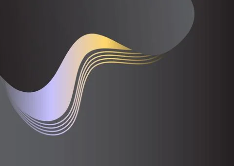 Abstract geometric lines pattern on black background. Elegant dark gray col.. Stock Illustration