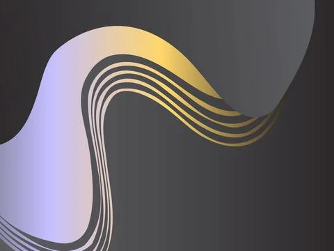 Abstract geometric lines pattern on black background. Elegant dark gray col.. Stock Illustration