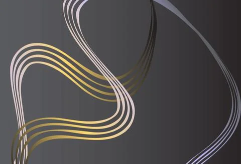 Abstract geometric lines pattern on black background. Elegant dark gray col.. Stock Illustration