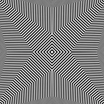 Abstract geometric lines pattern. Symmetric deformed squarish geometry. (Seam 스톡 일러스트