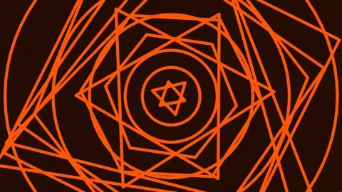 Abstract Geometric Lines Pattern: Vibrant Kaleidoscope Mandala Design Backg.. Stock Footage 342158481