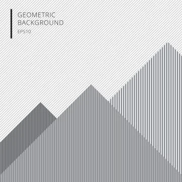 Abstract geometric with lines pattern white and gray background and texture. Stock Illustration