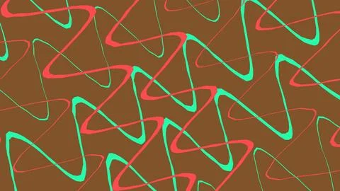 Abstract geometric lines in red and green Stock Illustration