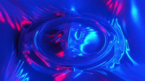 Abstract geometric liquid object 3D render Stock Footage 140086961