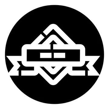 Abstract geometric logo with arrows and shapes Ilustración de archivo