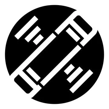 Abstract geometric logo design in black and white circle Stock Illustration