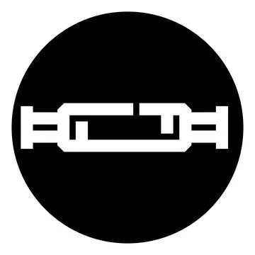 Abstract geometric logo design in black circle Stock Illustration