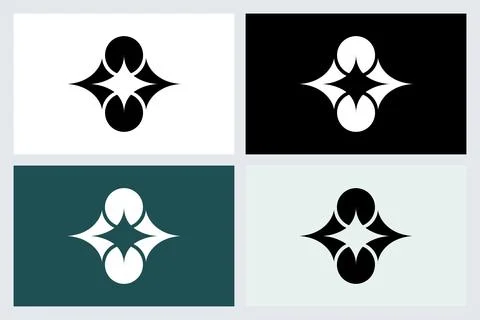 Abstract Geometric Logo Design Elements Set Stock Illustration