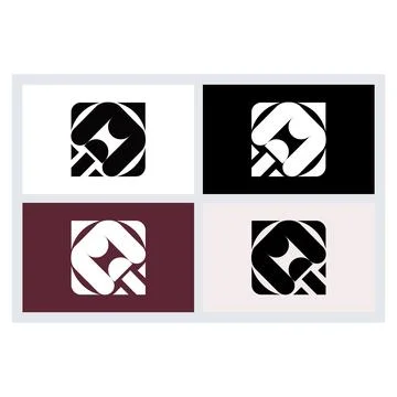 Abstract Geometric Logo Design Icon Set Illustrazione stock