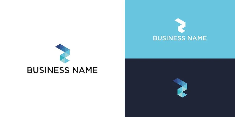 Abstract geometric logo design Stock Illustration