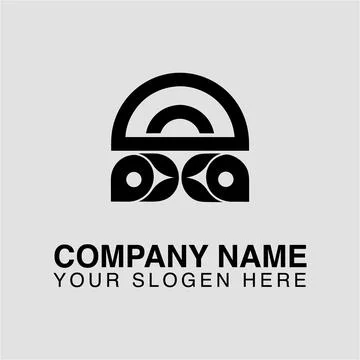 Abstract geometric logo design for modern company brand identity and creative Stock Illustration