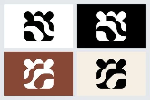 Abstract Geometric Logo Design Set (2) Illustrazione stock