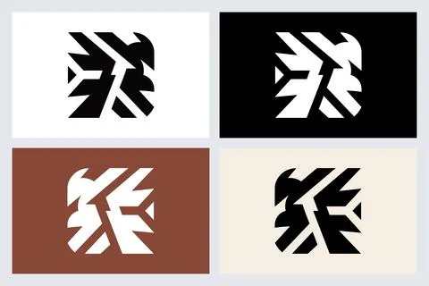 Abstract Geometric Logo Design Set (3) Stock Illustration