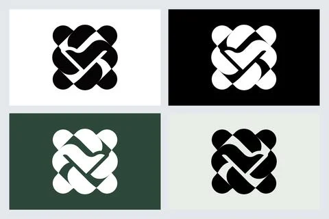 Abstract Geometric Logo Design Set (5) Illustrazione stock