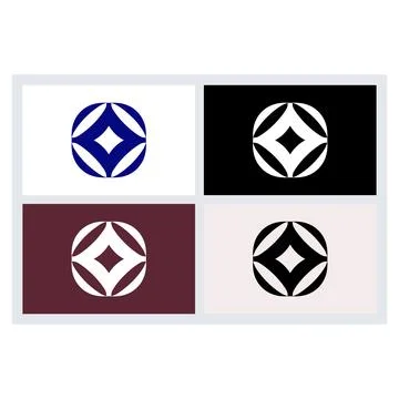 Abstract Geometric Logo Design Set (2) Stock Illustration