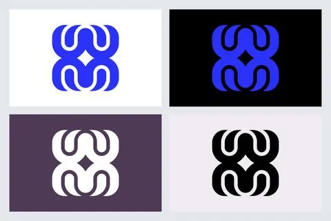 Abstract Geometric Logo Design Symbol Set Illustrazione stock