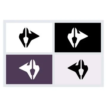 Abstract Geometric Logo Design Symbol Set Stock Illustration