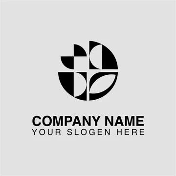 Abstract geometric logo design template for modern company brand identity and Stock Illustration