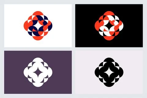 Abstract Geometric Logo Design Template (1) Illustrazione stock
