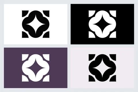 Abstract Geometric Logo Design Template Stock Illustration